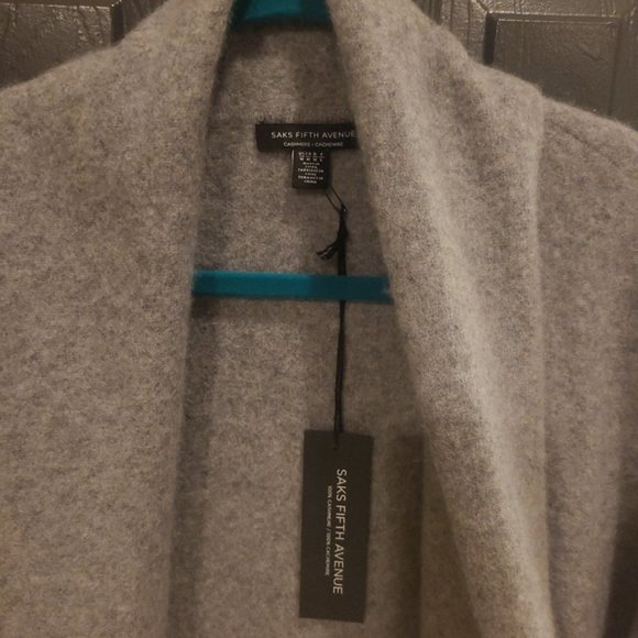 Saks Fifth Avenue Open-Front Cashmere Cardigan - Picture 8 of 9